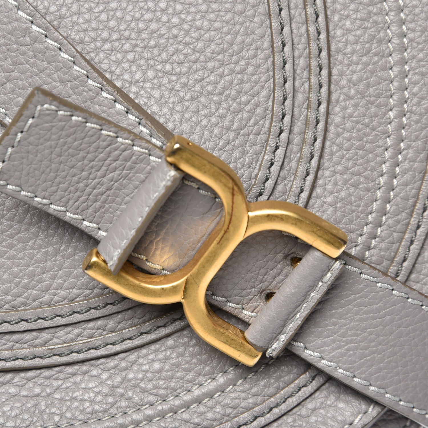 Chloe Calfskin Medium Marcie Round Crossbody Bag Cashmere Grey 9 of 12