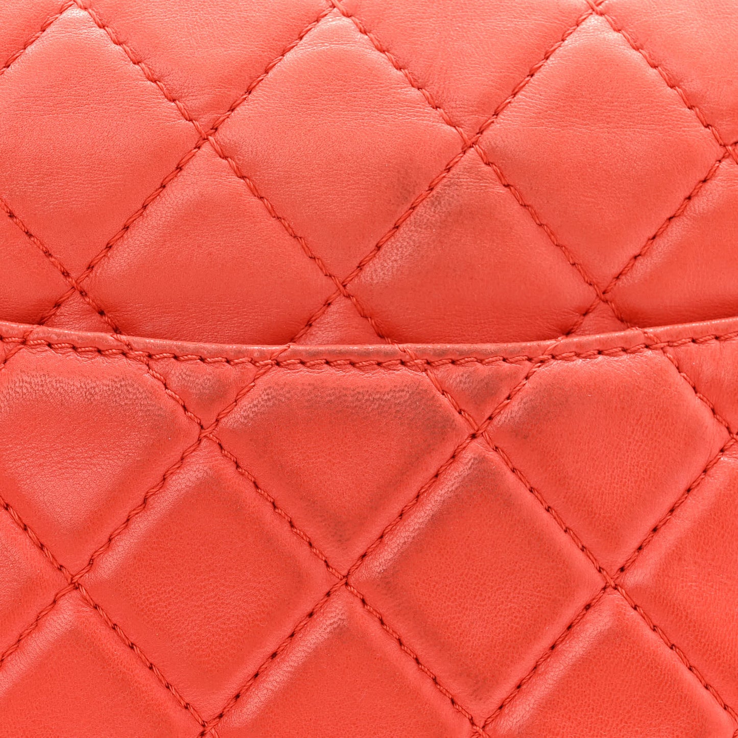 Lambskin Quilted XL Maxi Single Flap Red