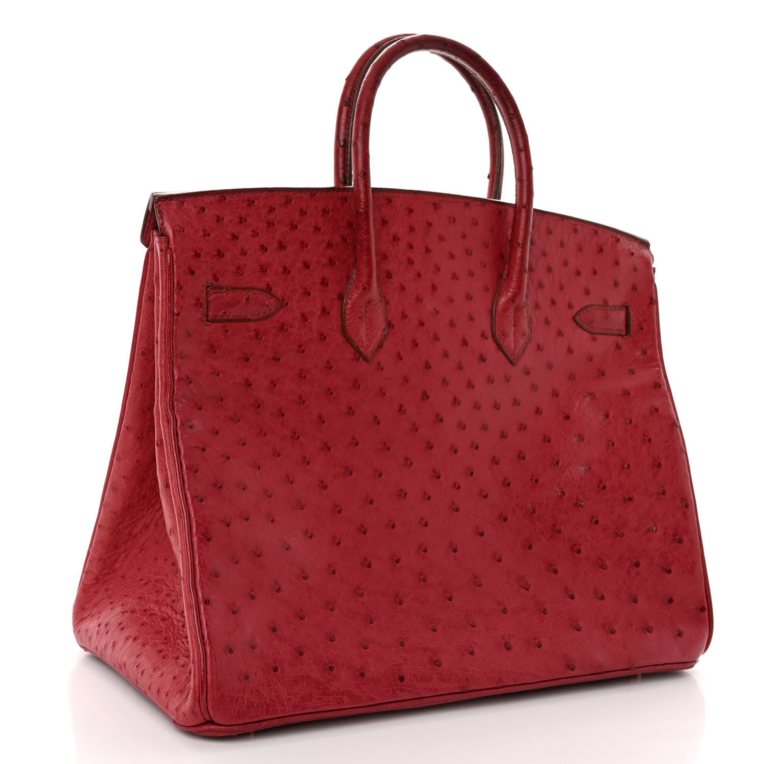 Hermes Ostrich HAC Birkin 32 Rouge Vif 2 of 12
