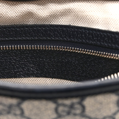 Gucci GG Supreme Monogram Textured Dollar Calfskin Web Small Jackie 1961 Hobo Beige Blue 7 of 11