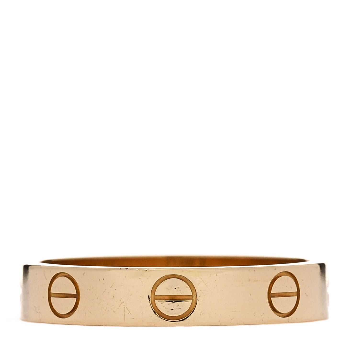 18K Yellow Gold 3.5mm LOVE Wedding Band Ring 54 6.75