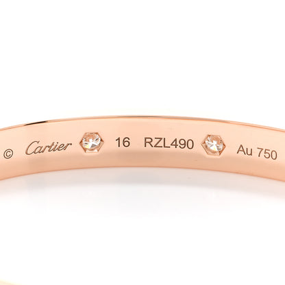 Cartier 18K Pink Gold 10 Diamond LOVE Bracelet 16 4 of 4