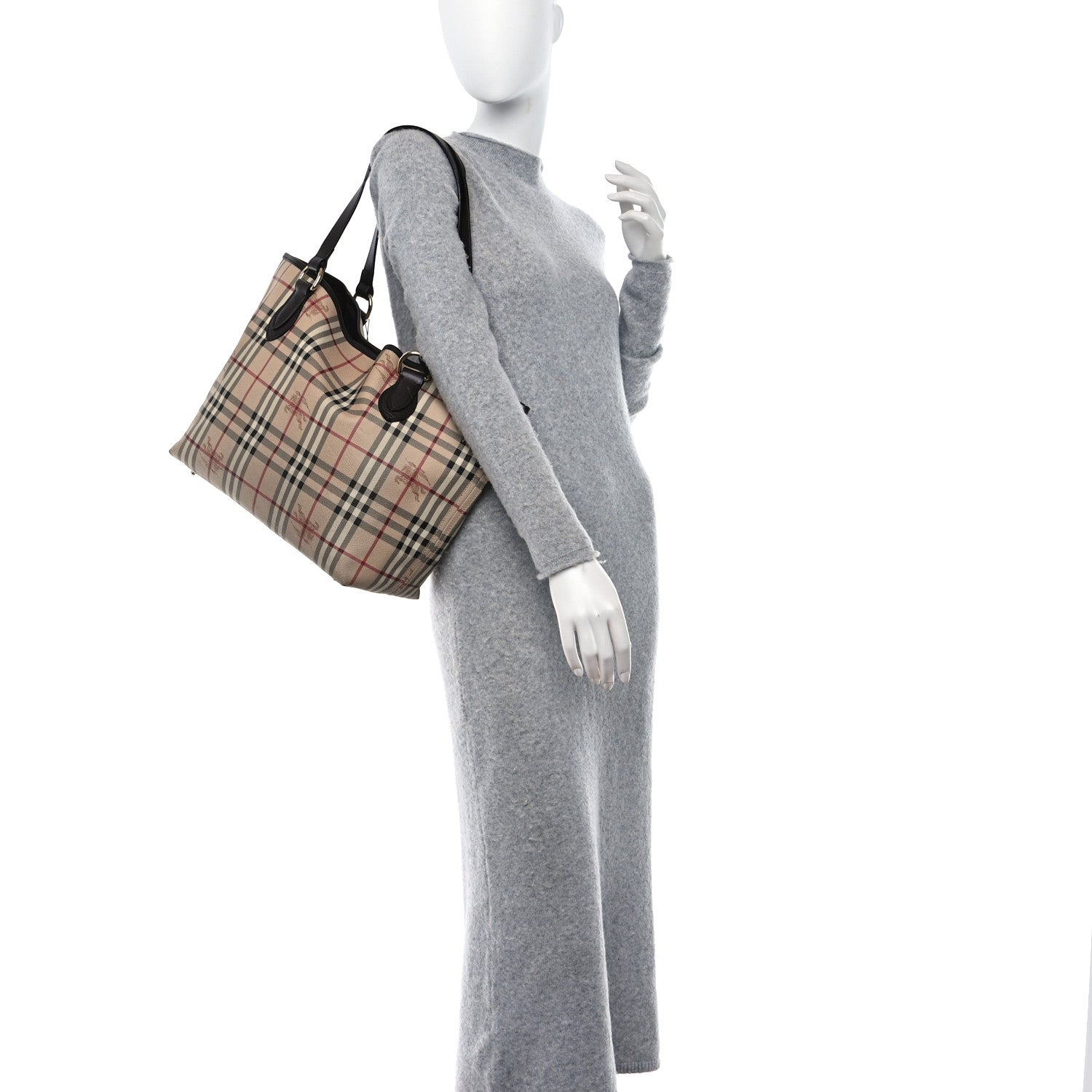 Burberry Haymarket Check Large Nick Tote Chocolate 2 of 11