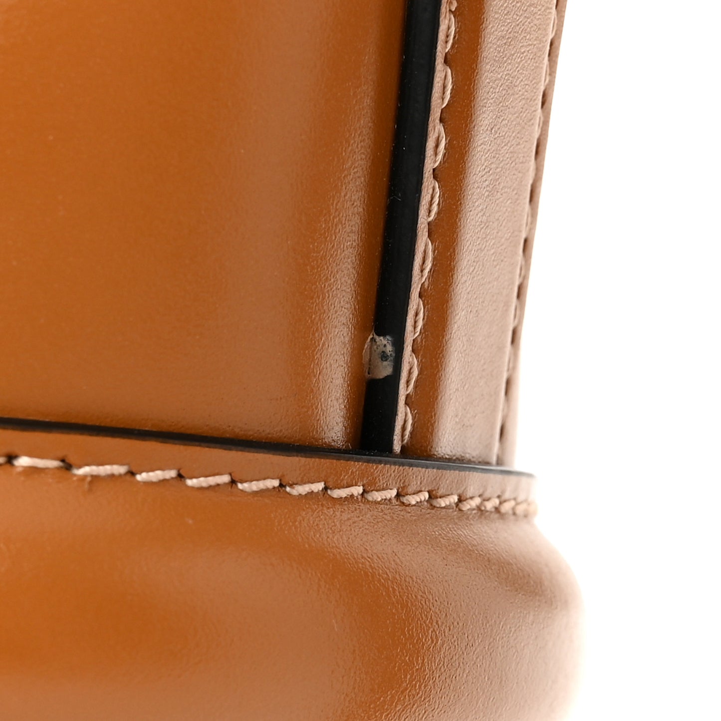 Calfskin The Curve Small Shoulder Bag Tan
