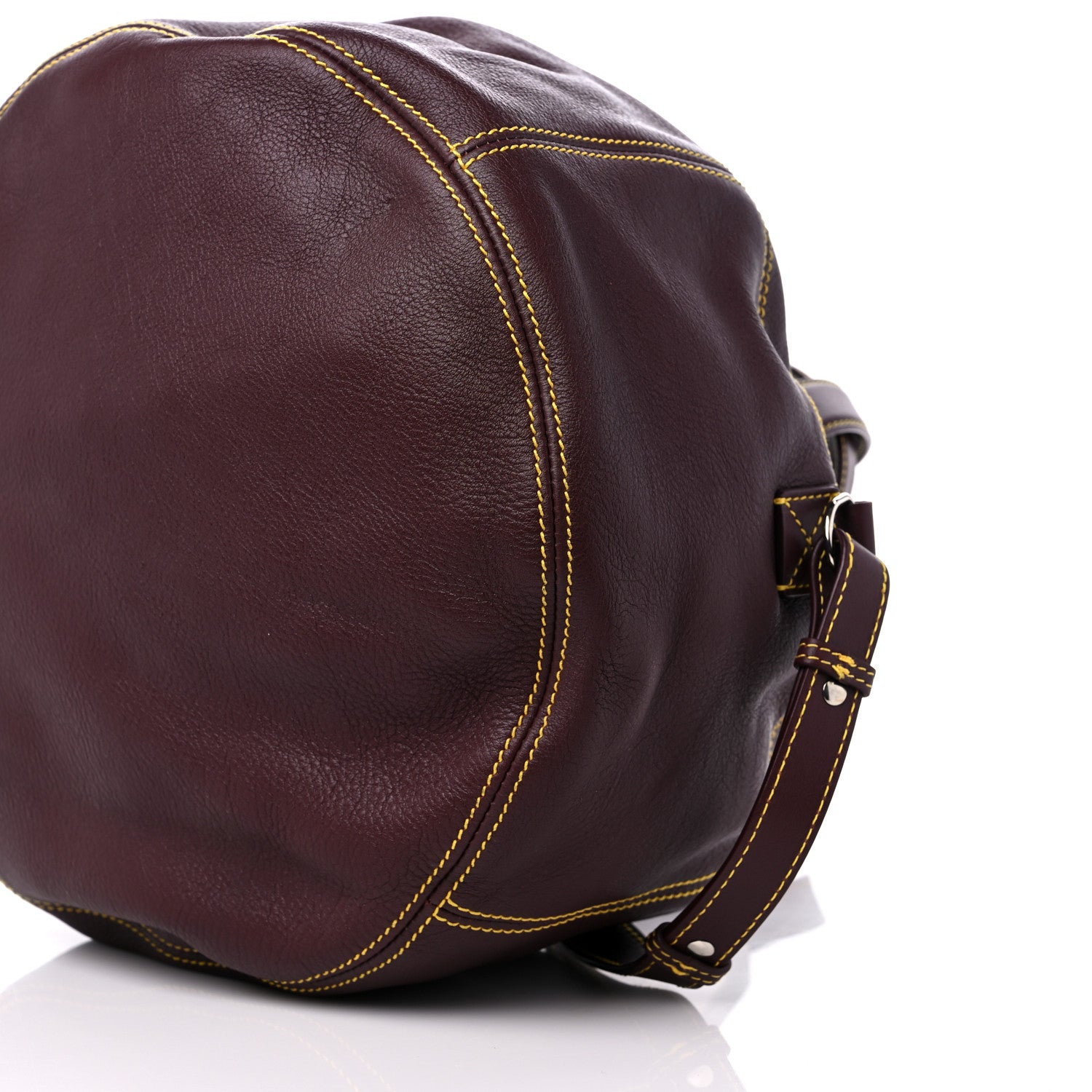 Balenciaga Calfskin Round Air Hobo Burgundy 8 of 10