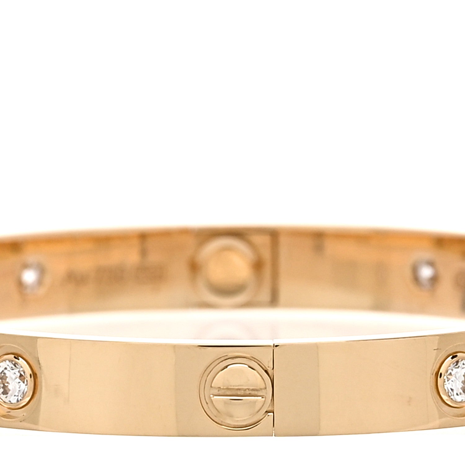 Cartier 18K Yellow Gold 10 Diamond LOVE Bracelet 17 3 of 8