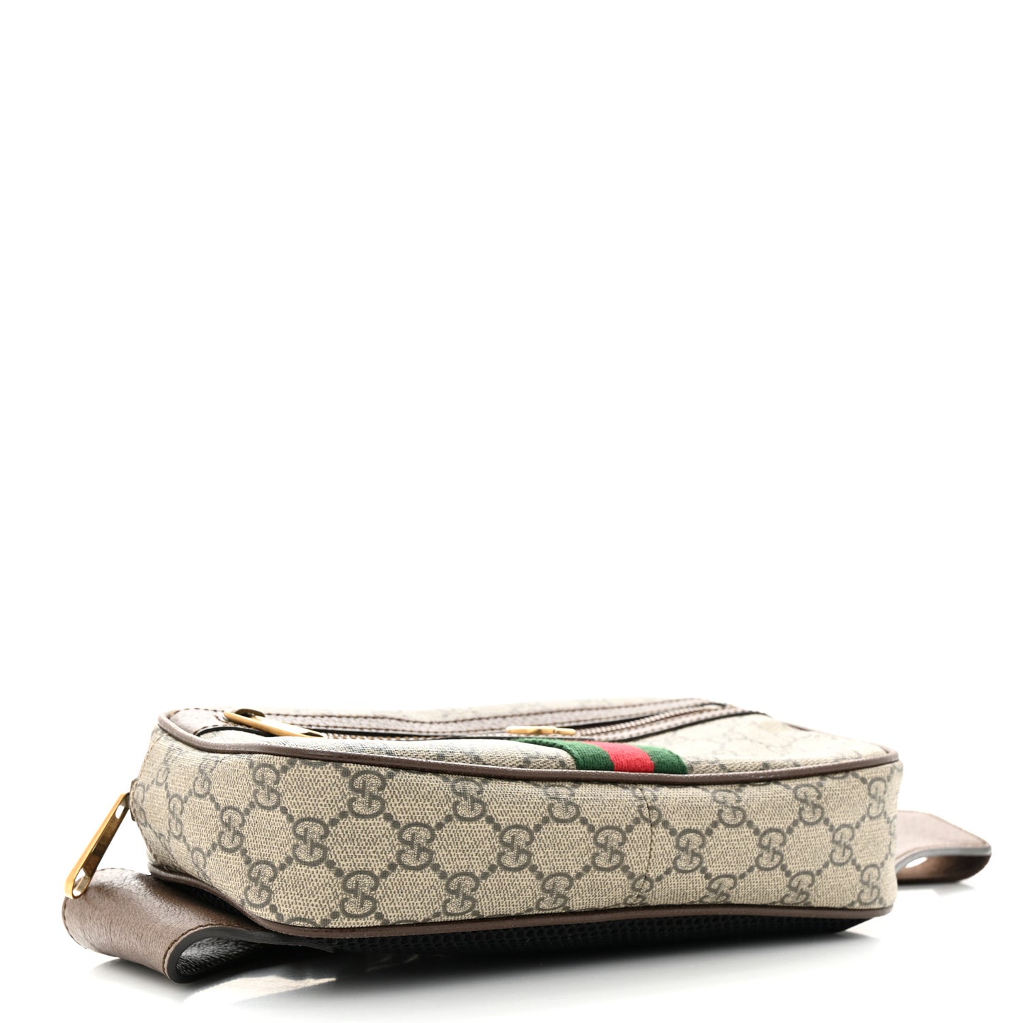 Soft GG Supreme Monogram Medium Ophidia Belt Bag Dark Brown