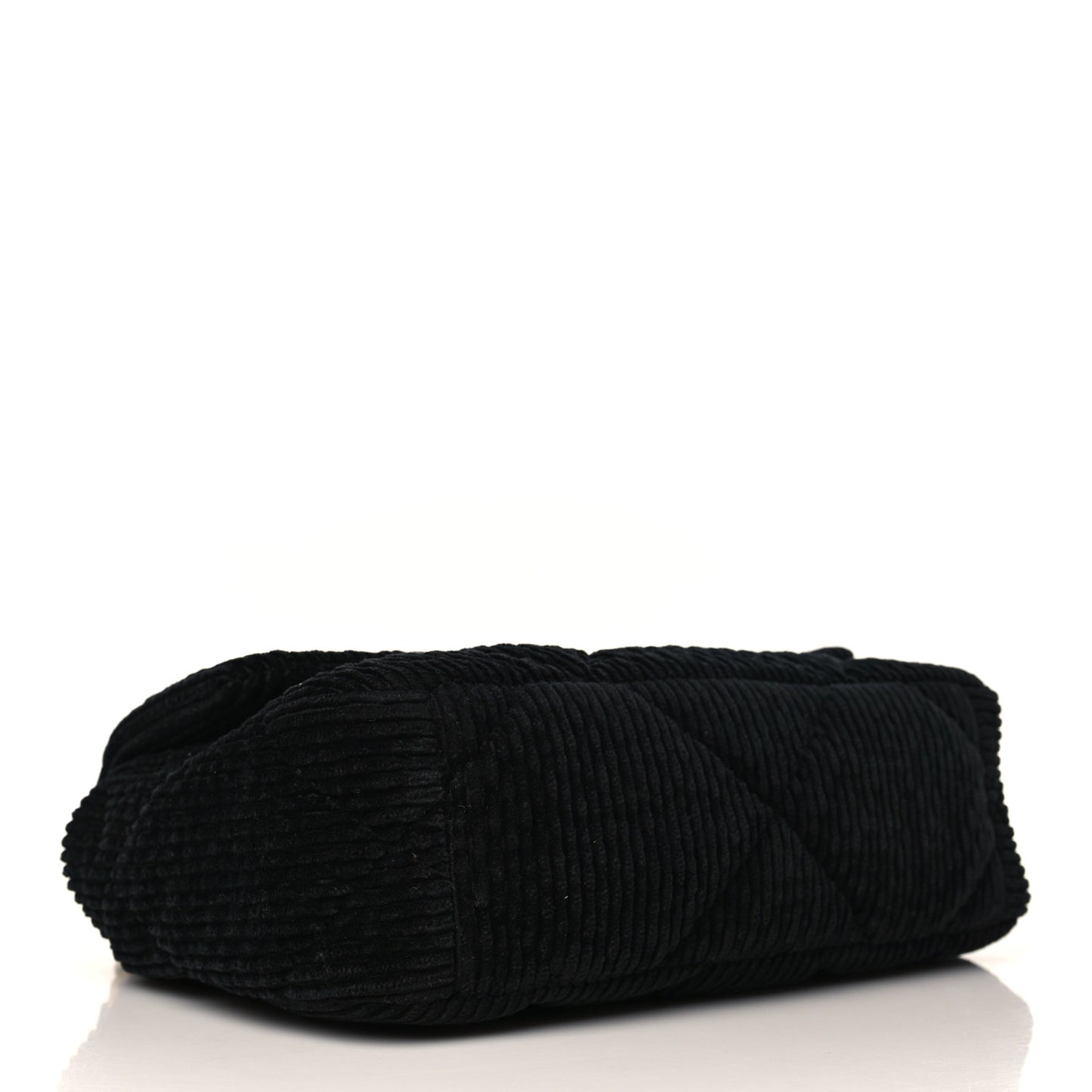 Corduroy Quilted Medium Chanel 19 Flap Black