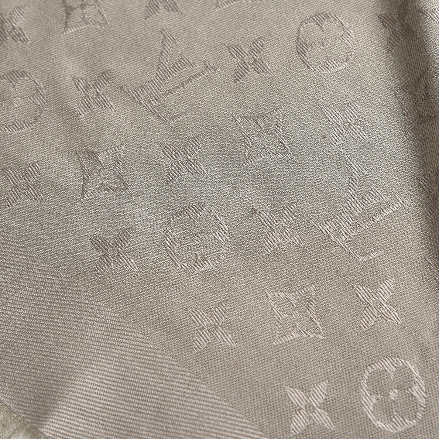 Silk Wool Monogram Shawl Verone