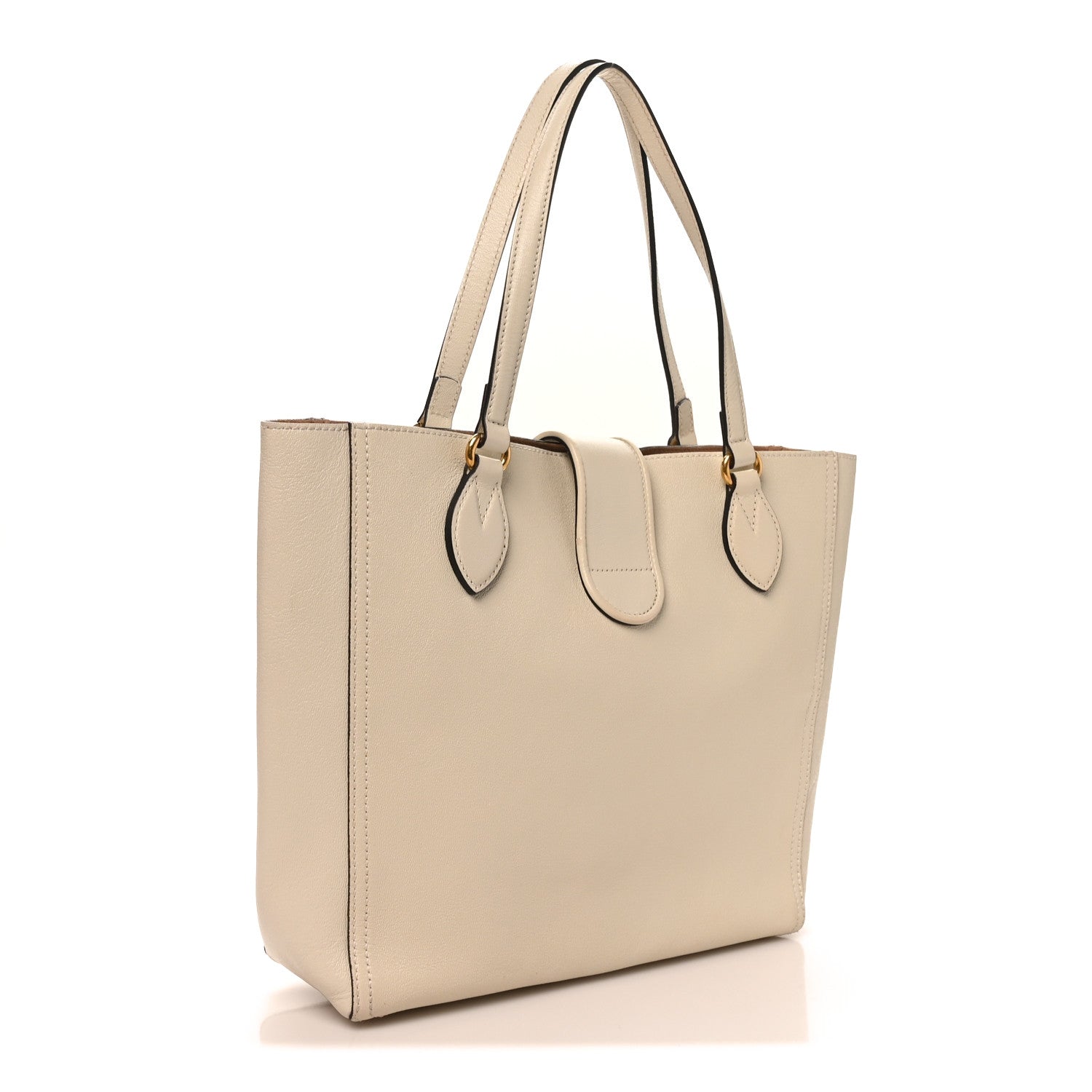 Gucci New Sakai Calfskin Lux Small Dahlia Tote Mystic White 3 of 12