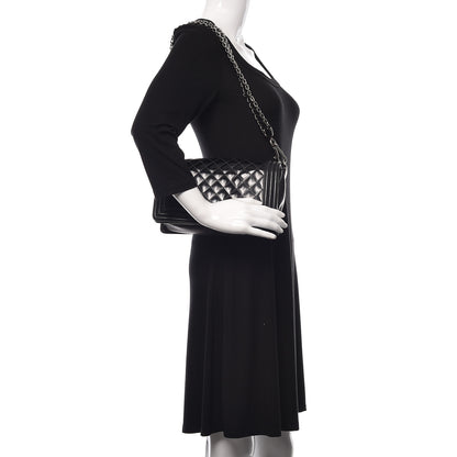 Chanel Glazed Calfskin Quilted Medium Boy Flap Black 3 of 24