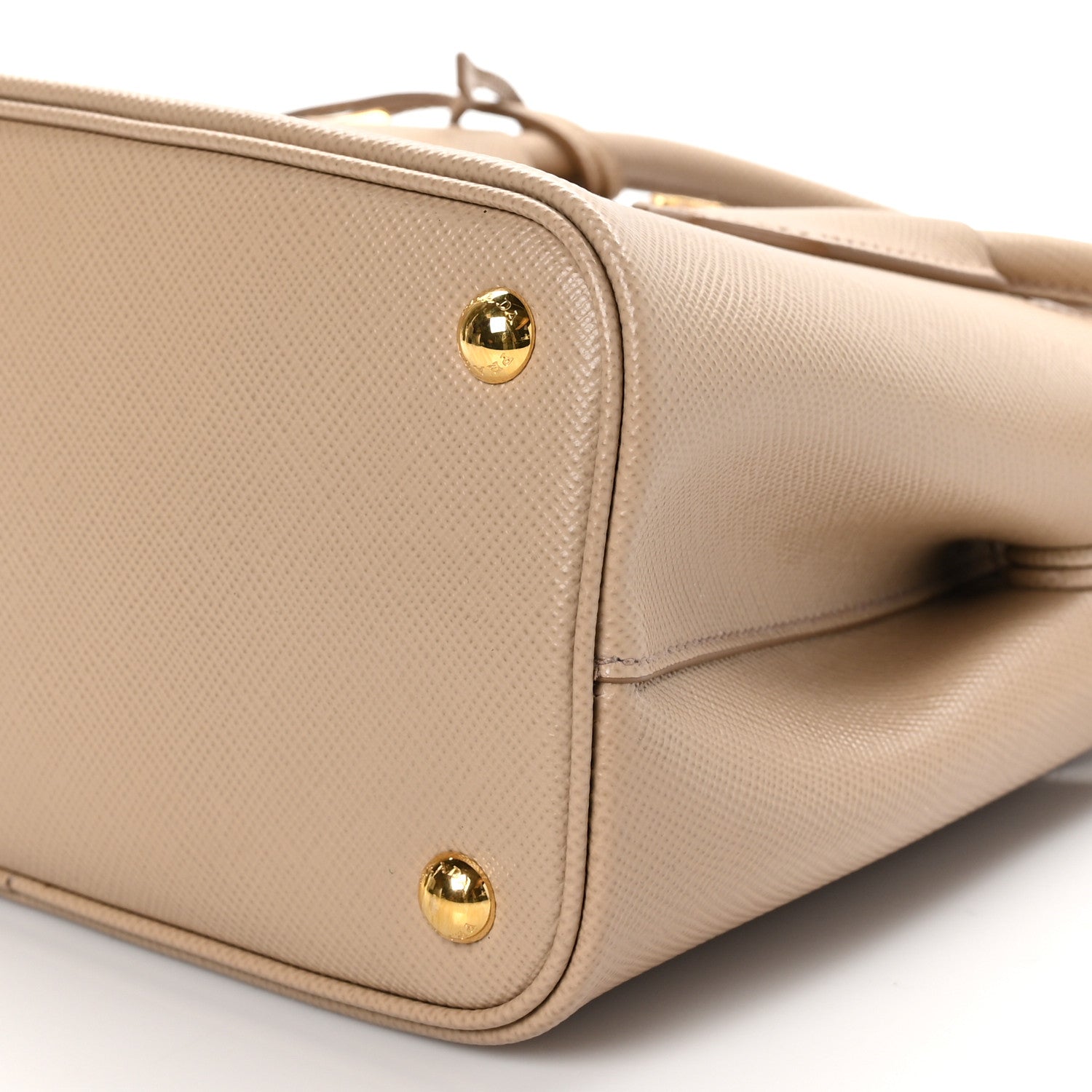 Prada Saffiano Cuir Mini Double Bag Cammeo 9 of 9