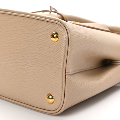 Prada Saffiano Cuir Mini Double Bag Cammeo 9 of 9