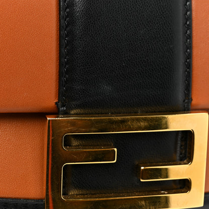 Fendi Nappa Apolo Bi-Color Mini Chain Baguette Brandy Black 9 of 10