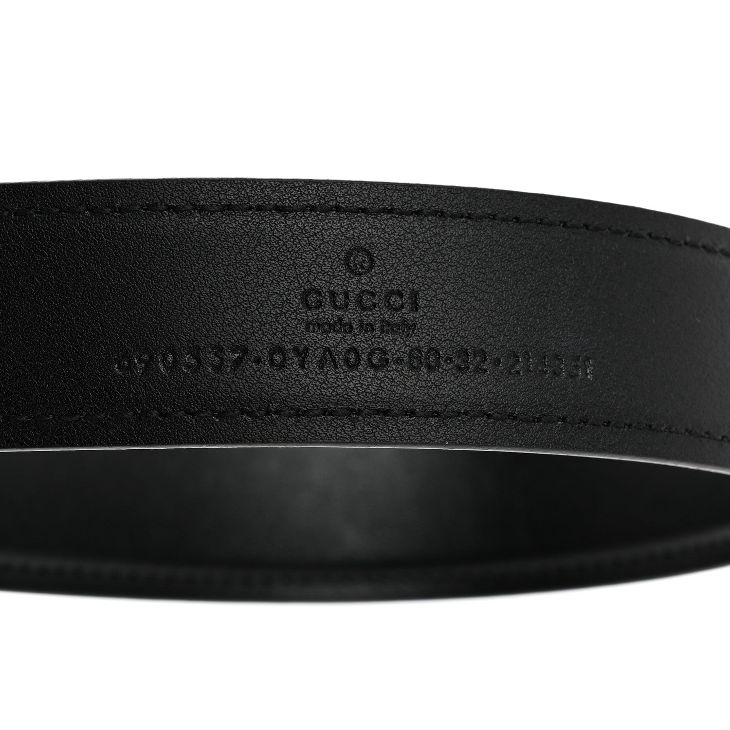 Gucci Ciny Lux Calfskin Blondie 30mm Belt 80 32 Black 3 of 5