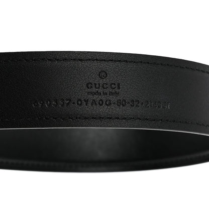 Gucci Ciny Lux Calfskin Blondie 30mm Belt 80 32 Black 3 of 5