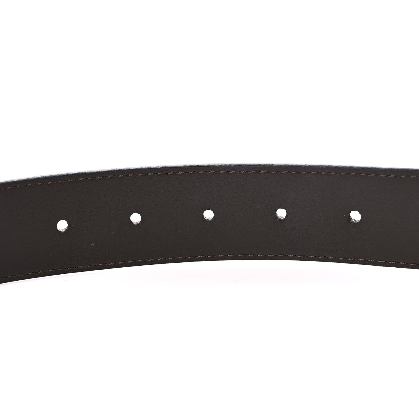 Suede Calfskin Mini Damier Belt 90/36 Moka