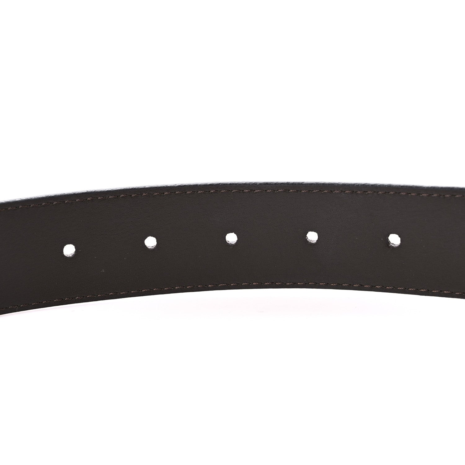 Louis Vuitton Suede Calfskin Mini Damier Belt 90/36 Moka 4 of 6