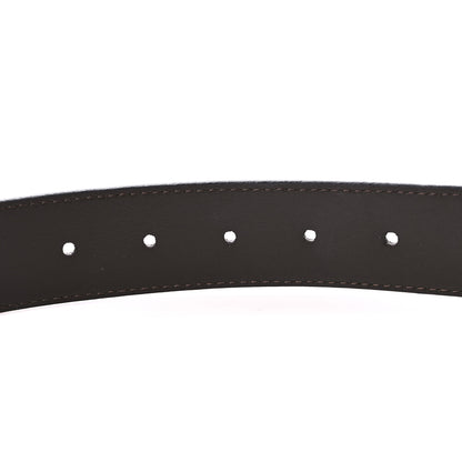 Louis Vuitton Suede Calfskin Mini Damier Belt 90/36 Moka 4 of 6
