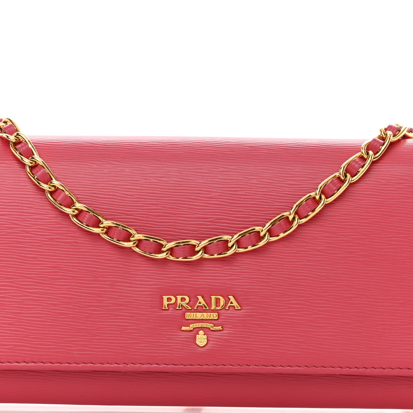 Vitello Move Metal Oro Chain Wallet Peonia