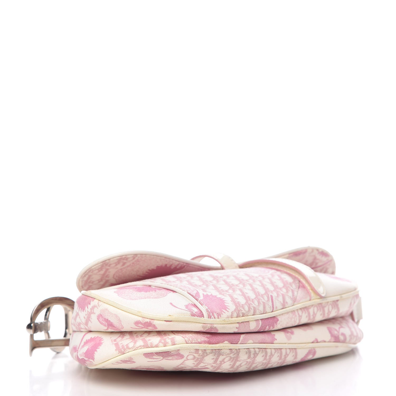 Christian Dior Monogram Floral Saddle Bag Pink 4 of 10