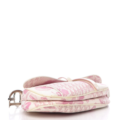 Christian Dior Monogram Floral Saddle Bag Pink 4 of 10
