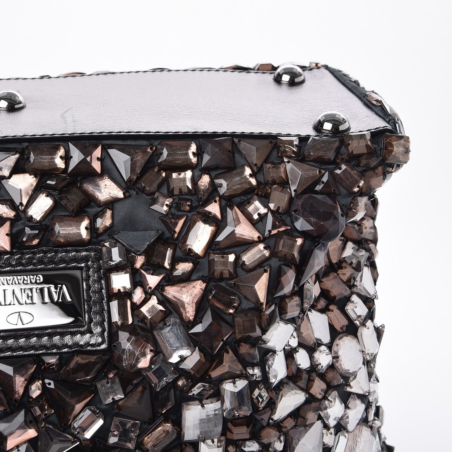 Vitello Crystal Ombre Tote Black