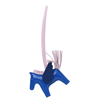Hermes Milo Lambskin Grigri Rodeo Pegase Horse Bag Charm PM Bleu France Mauve Sylvestre Bleu Saphir 1 of 4