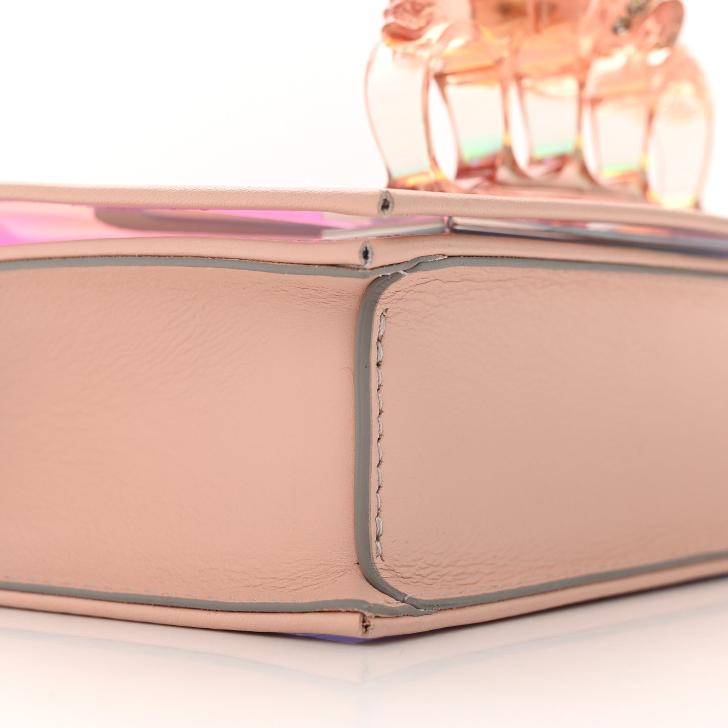 Iridescent PVC Calfskin Mini Knuckle Crossbody
