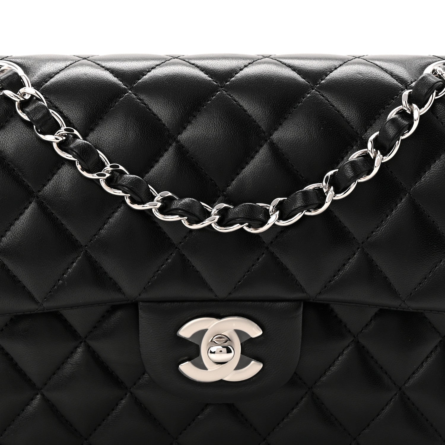 Chanel Lambskin Quilted Small Double Flap Black 8 of 10