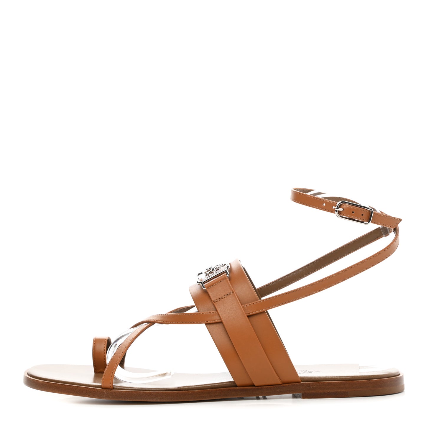 Calfskin Alba Sandals 39.5 Naturel