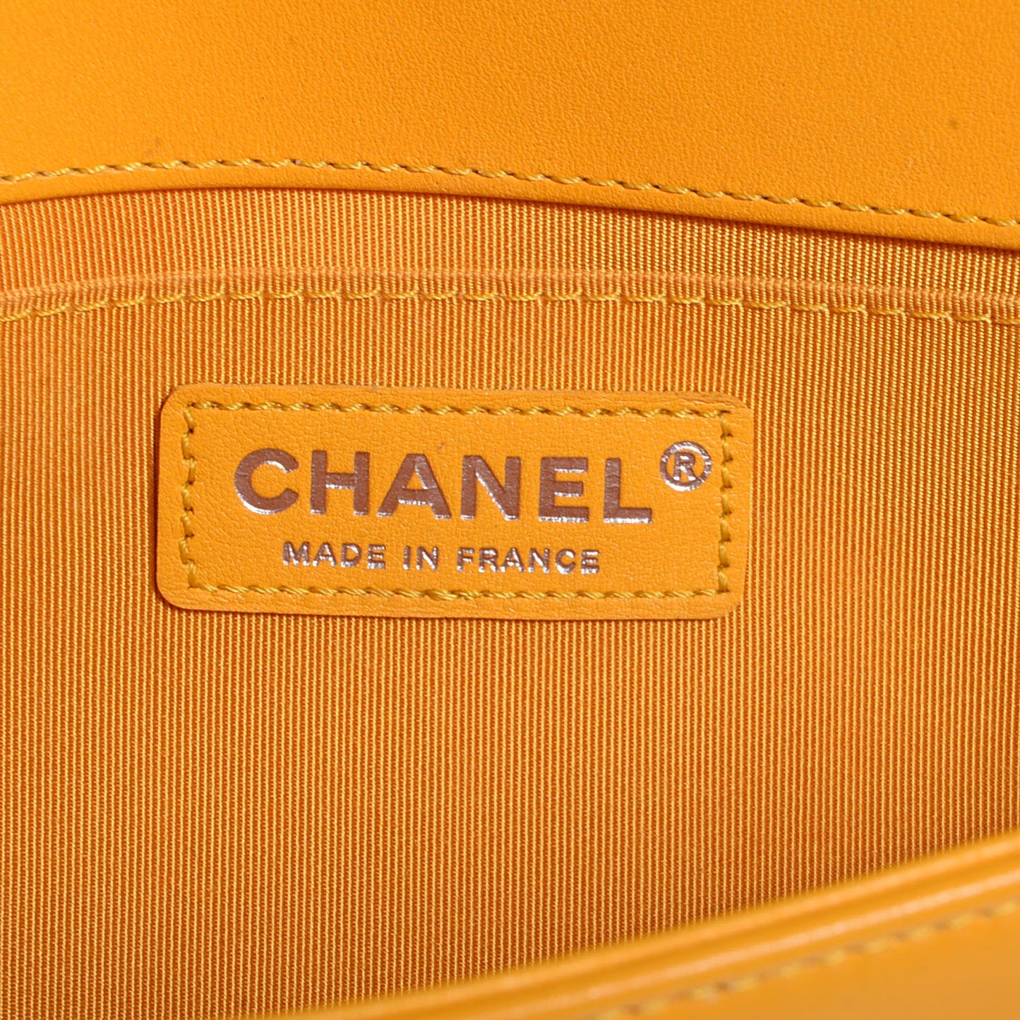 Lambskin Quilted Medium Boy Flap Yellow