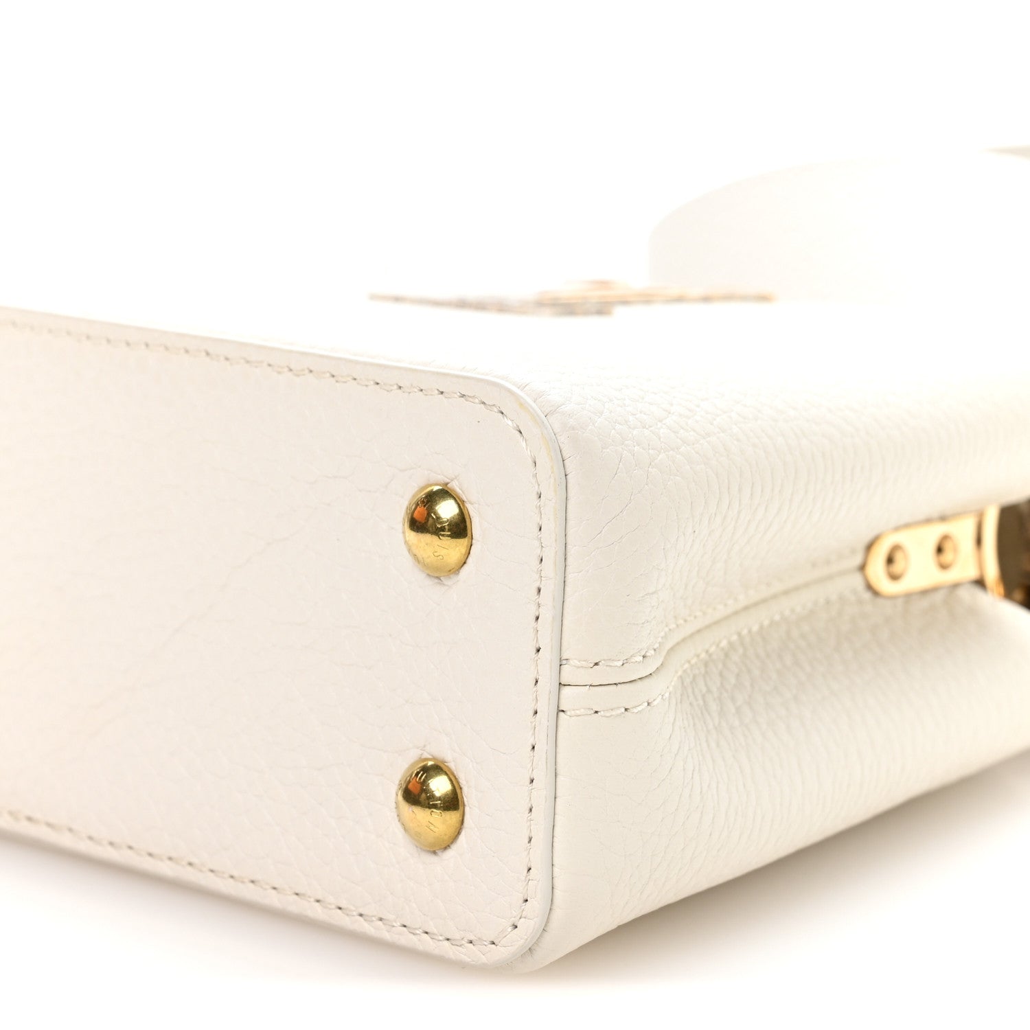 Louis Vuitton Taurillon Ayers Capucines Mini White Snow White 9 of 10