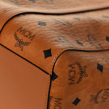 MCM Visetos Toni Shopper Tote Cognac 12 of 14