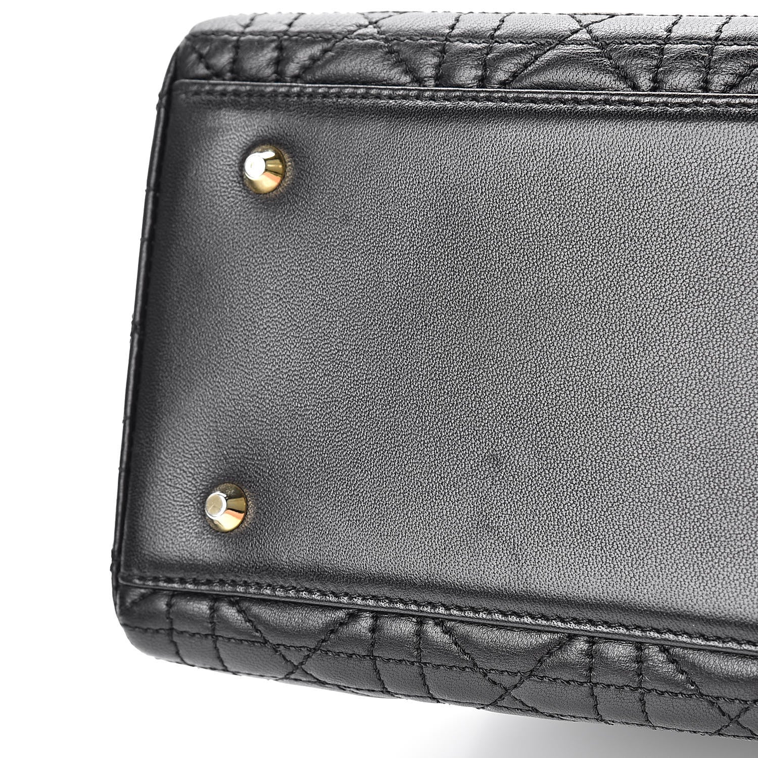 Christian Dior Lambskin Cannage Medium Lady Dior Black 12 of 12
