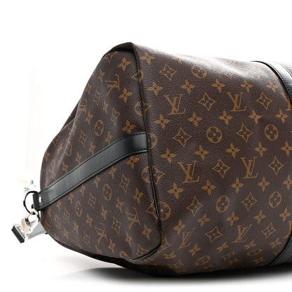 Louis Vuitton Monogram Macassar Keepall Bandouliere 55 7 of 8