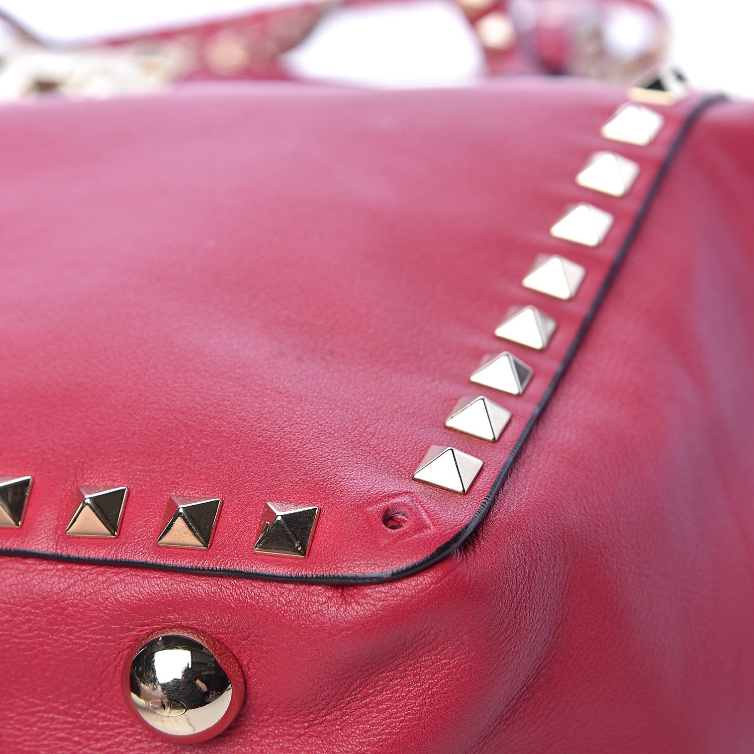 Valentino Garavani Vitello Medium Rockstud Tote Cyclamin 9 of 10