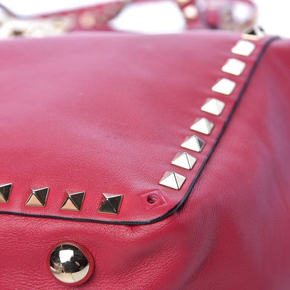 Valentino Garavani Vitello Medium Rockstud Tote Cyclamin 9 of 10