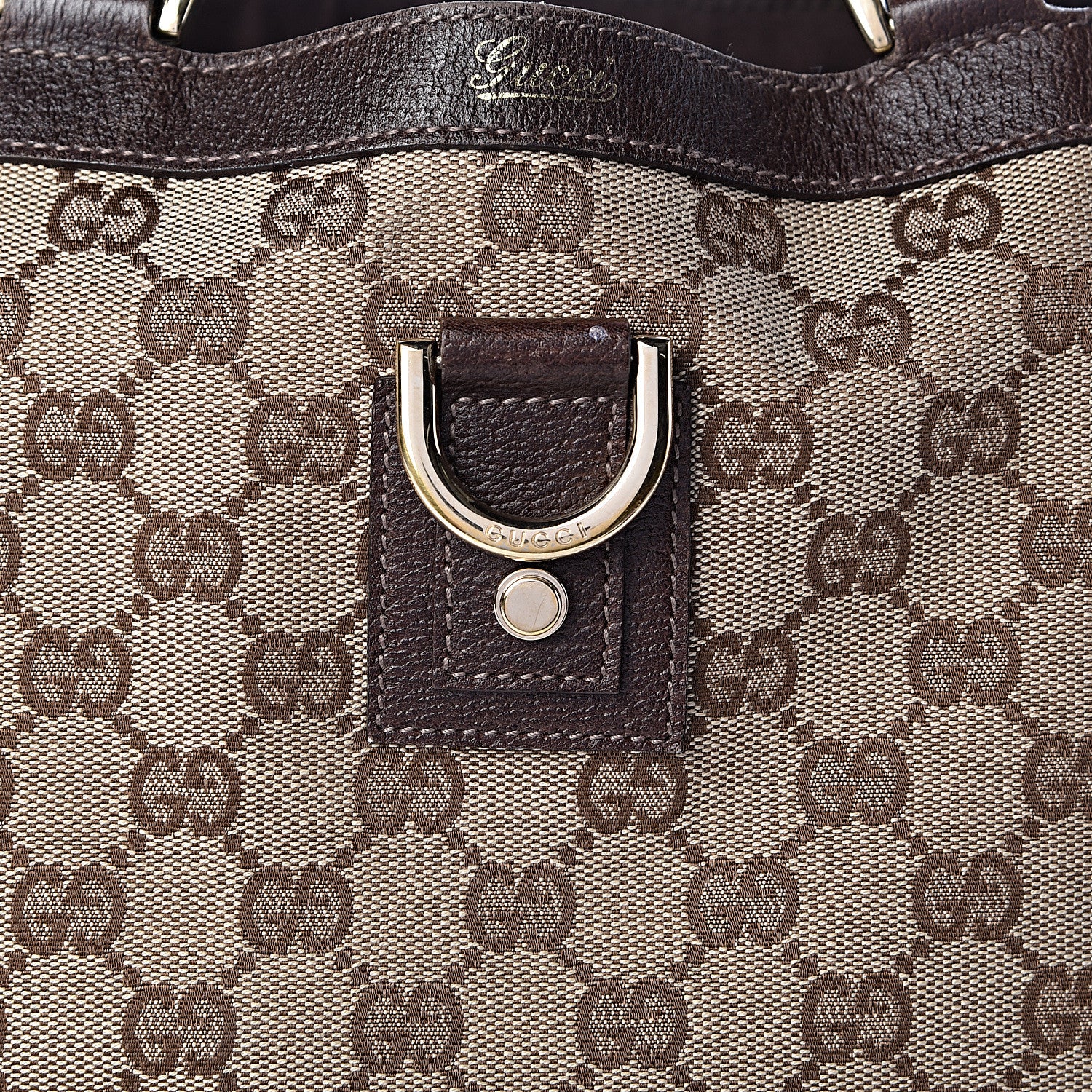 Gucci Monogram Abbey Small Tote Dark Brown 12 of 13
