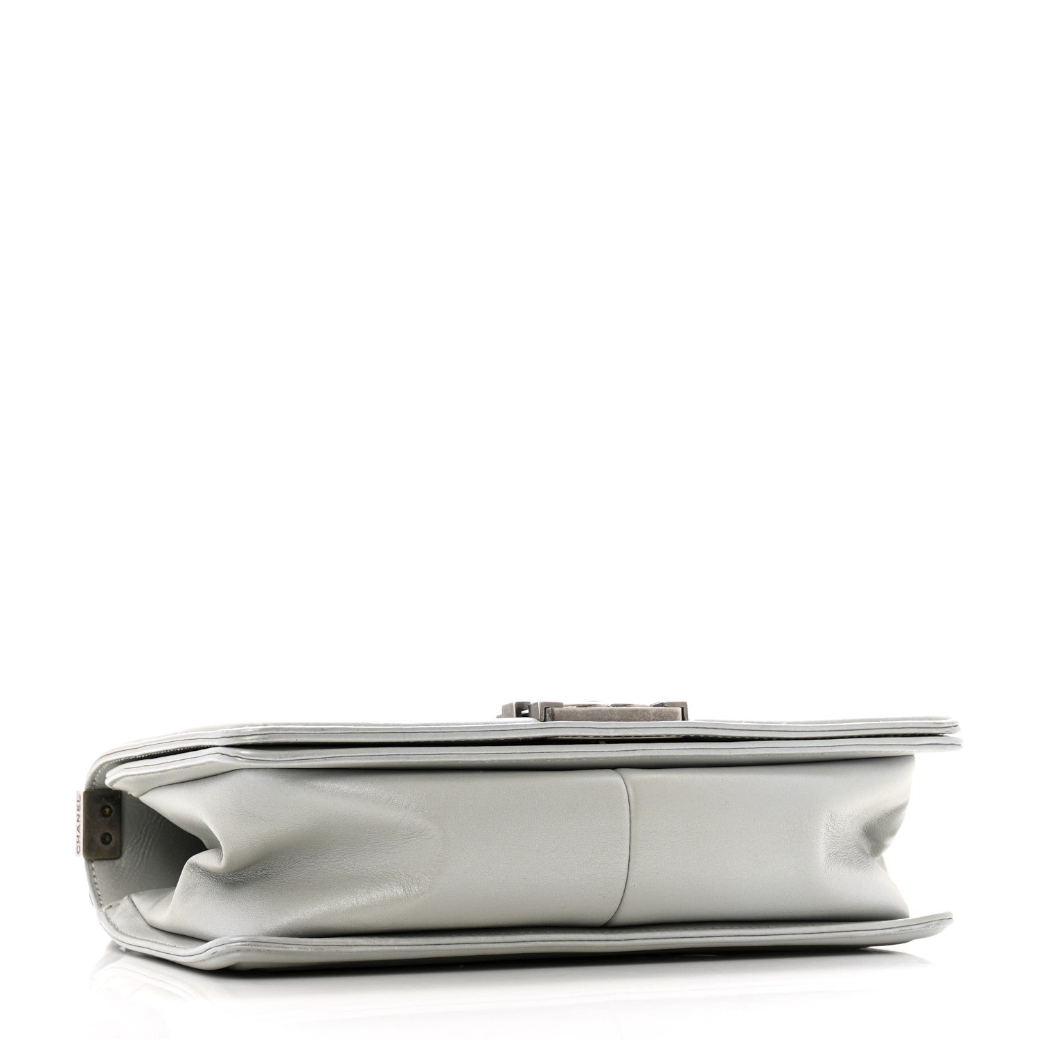 Chanel Metallic Lambskin Quilted Medium Boy Flap Silver 4 of 13
