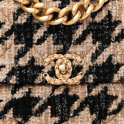 Chanel Tweed Large Chanel 19 Flap Beige Black 8 of 11
