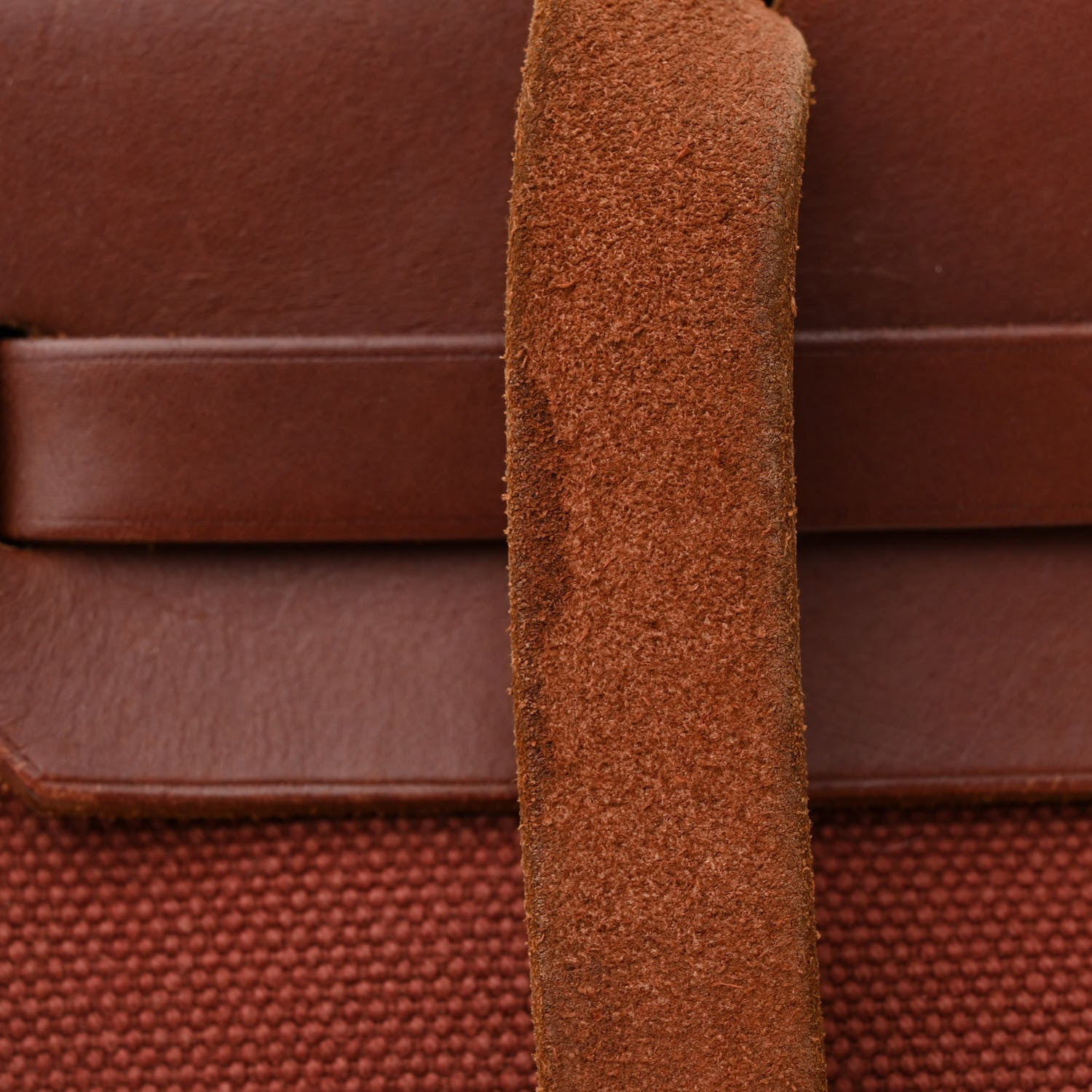 Hermes Toile Vache Calfskin Herbag 30 PM Havane 18 of 18