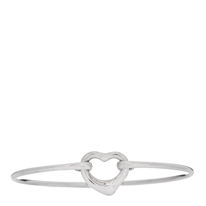 Tiffany Sterling Silver Elsa Peretti Open Heart Bangle 1 of 4