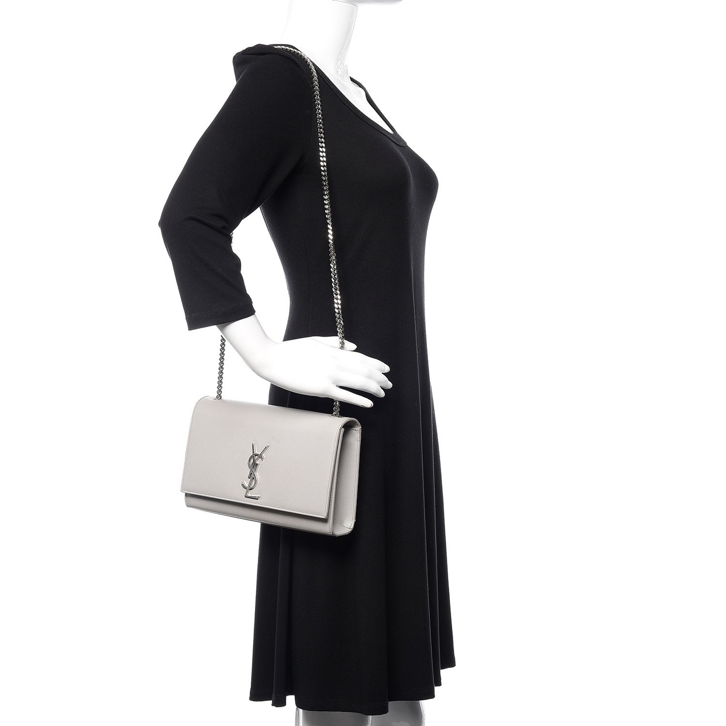Grain De Poudre Medium Classic Monogram Kate Satchel Souris