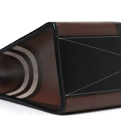 Burberry E-Canvas Denny Check Tote Brown 8 of 9