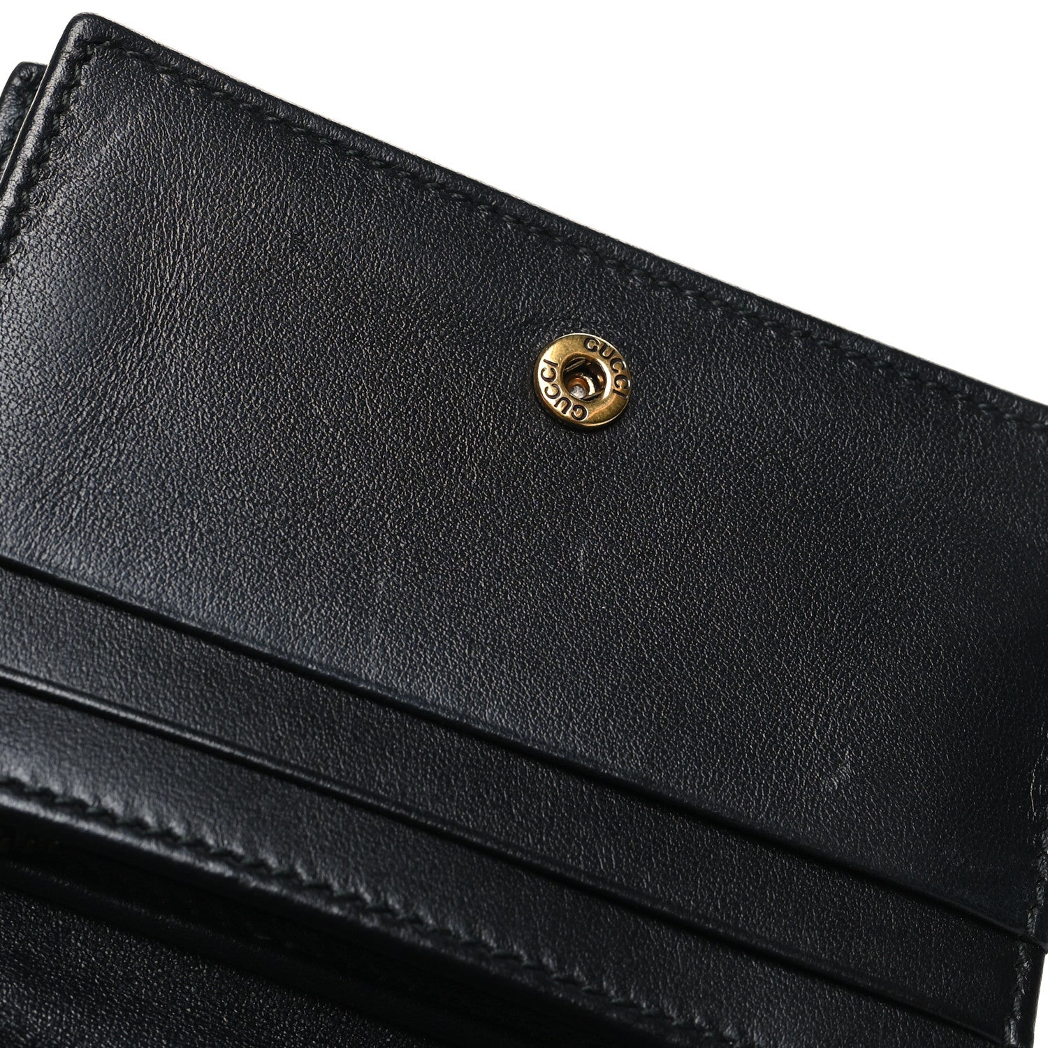 Gucci Calfskin Matelasse GG Marmont Card Case Wallet Black 11 of 12