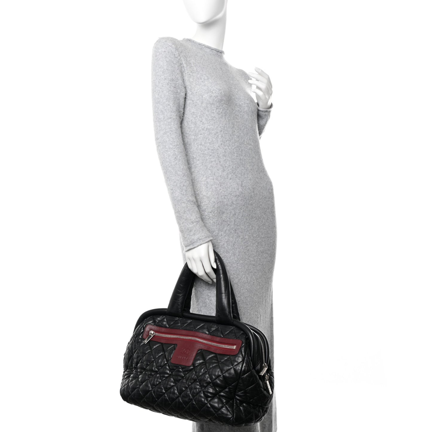 Lambskin Coco Cocoon Bowler Black