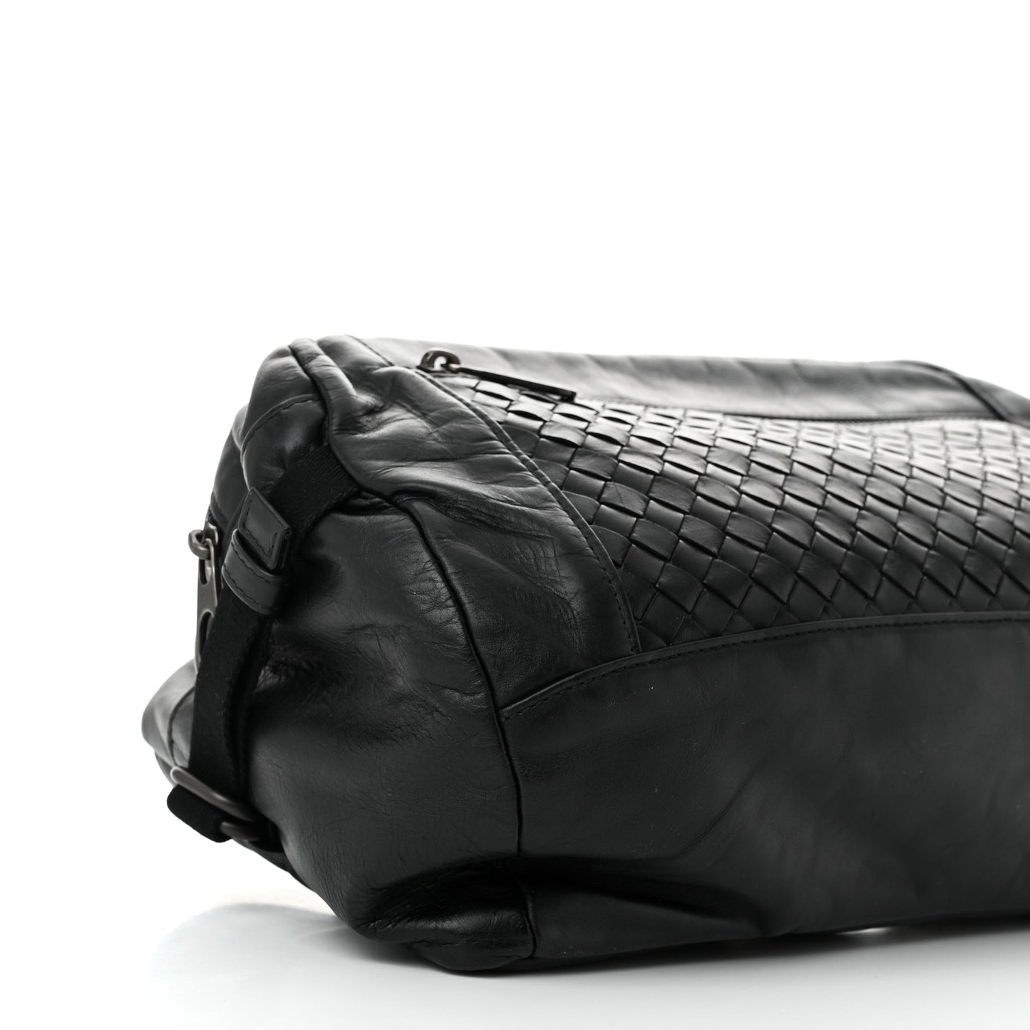 Calfskin Intrecciato Belt Bag Black