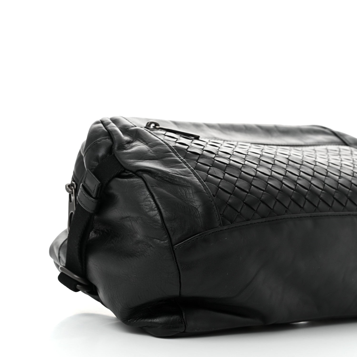Bottega Veneta Calfskin Intrecciato Belt Bag Black 9 of 10