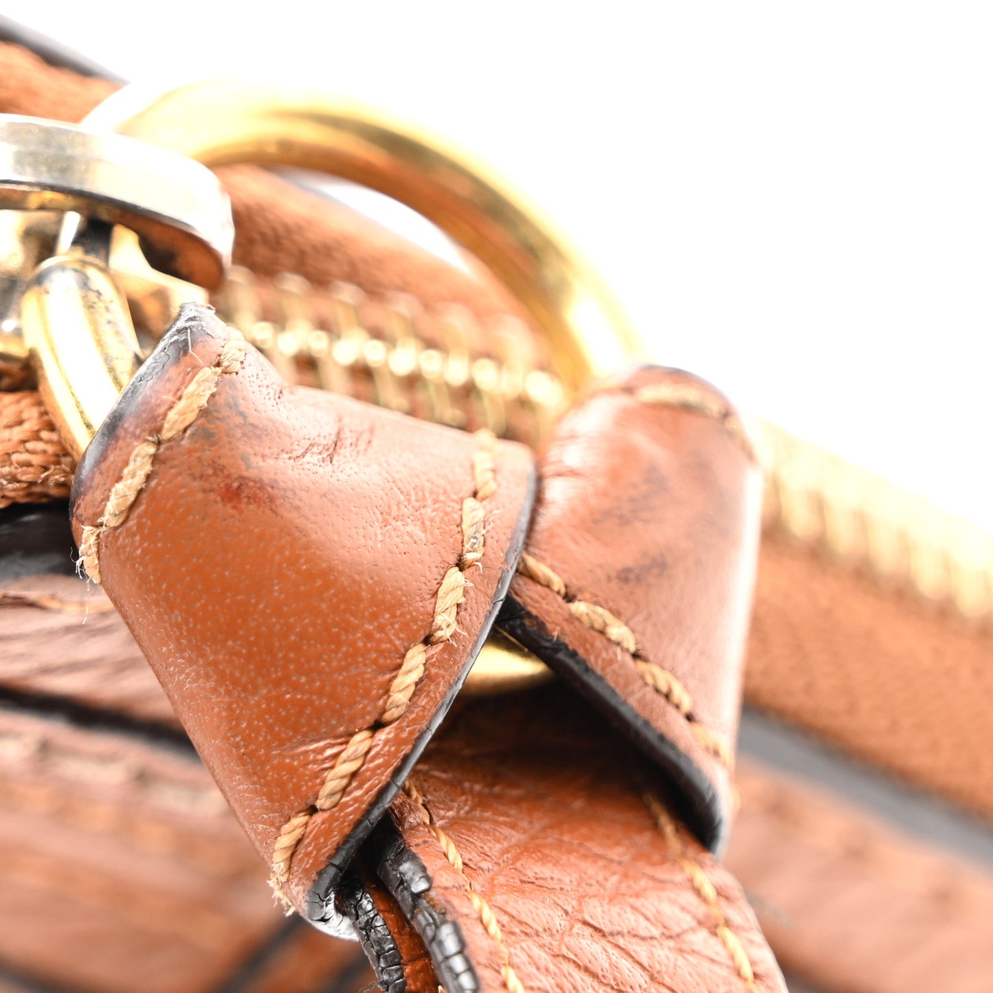 Grained Calfskin Marcie Long Zip Around Wallet Tan